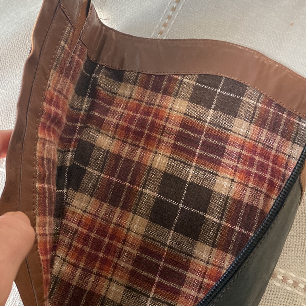 Franco sarto Black and Tan zippered boots size 6 - Picture 8 of 10